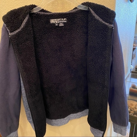 DISTORTION Boys Blue Hoodie Jacket Size Medium - Picture 5 of 9